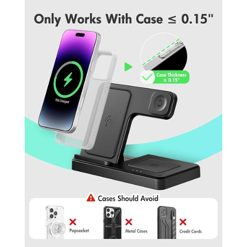 3-in-1 Wireless Charging Station – iPhone, Apple Watch & AirPods