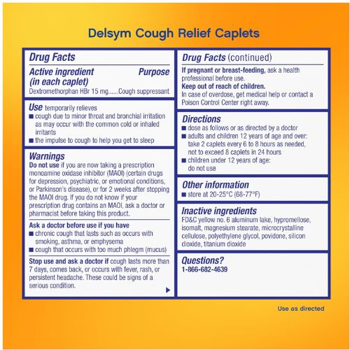 Delsym Maximum Strength Cough Suppressant, Over-the-Counter Medication  20 Count