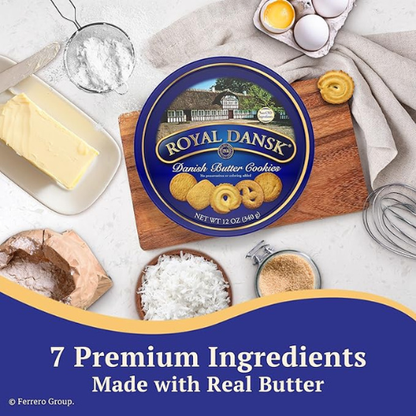 Royal Dansk Danish Butter Cookies – 12 oz Tin (Pack of 1)