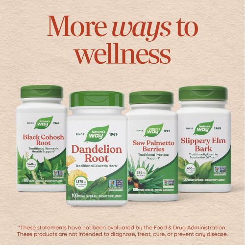 Nature's Way Dandelion Root Capsules, 1,575 mg per Seving, 180 ct