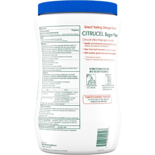 Citrucel Powder Fiber Therapy for Occasional Constipation Relief, 32 oz
