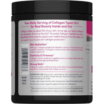 NeoCell Grassfed Collagen Peptides Powder | 7 oz | Unflavored