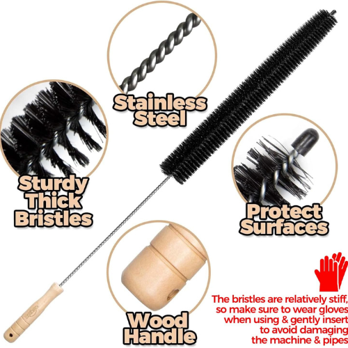 Holikme Dryer Vent Cleaner Kit 2 Pack Stainless Steel Lint Brushes