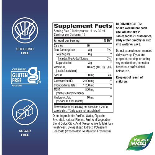 Nature's Way Joint Movement Glucosamine Liquid, Chondroitin, Berry, 16 oz