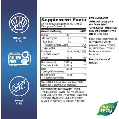 Nature's Way Joint Movement Glucosamine Liquid, Chondroitin, Berry, 16 oz