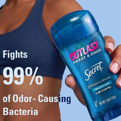 Secret Outlast Antiperspirant Deodorant for Women, 72hr Sweat & Odor Protection