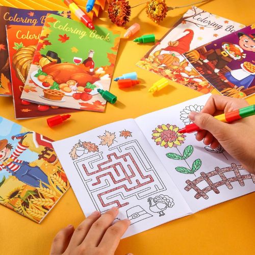 24 Thanksgiving Mini Coloring Books