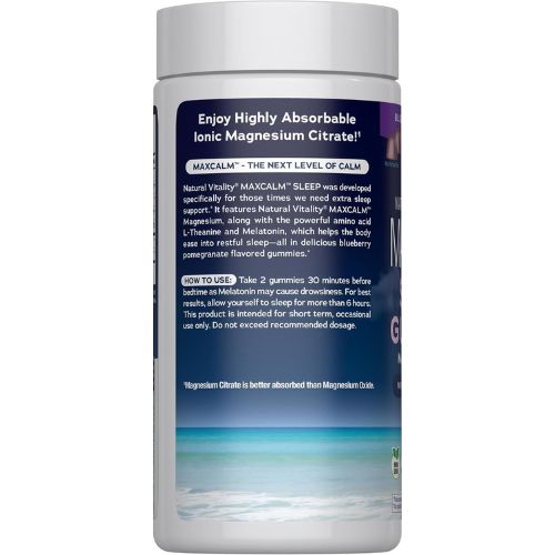 Natural Vitality Sleep Gummies | Magnesium, Melatonin & L-Theanine Formula