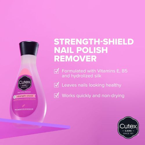 Cutex Nail Polish Remover, Strength Shield, Leaves Nails Looking Healthy