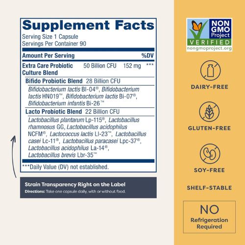 Renew Life Extra Care Digestive Probiotic 50 Billion CFU
