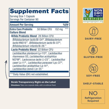Renew Life Extra Care Digestive Probiotic 50 Billion CFU