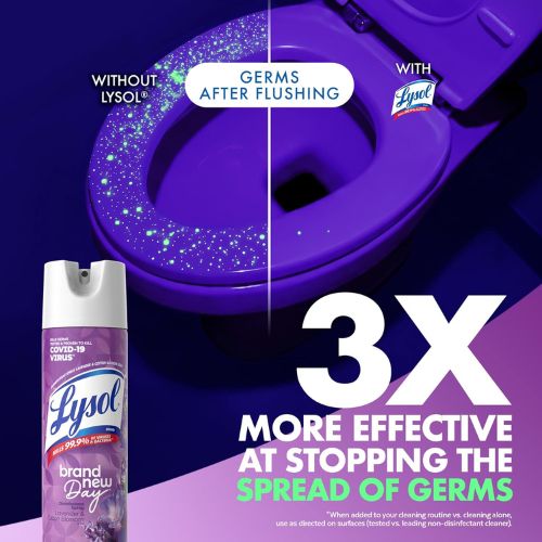 Lysol Disinfectant Spray, Sanitizer, Lavender, 19 oz, 2 Pack