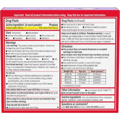 Children's Tylenol Dissolve Packs, 160 mg Acetaminophen, Wild Berry, 30 ct