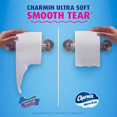 Charmin Ultra Soft Toilet Paper – 6 Mega Rolls (Equals 24 Regular Rolls)