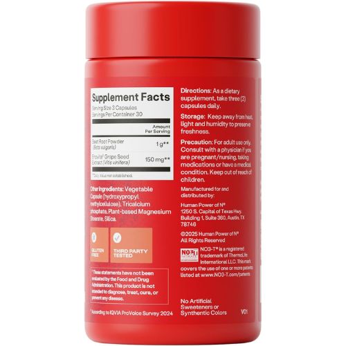 humanN SuperBeets Capsules – Heart Health Support, Non-GMO, 90ct