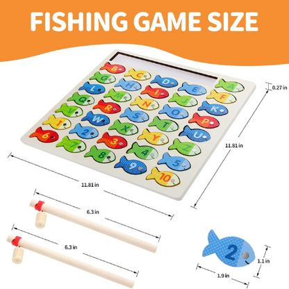 Wooden Magnetic Fishing Game for Toddlers ,  Gift for Kids.