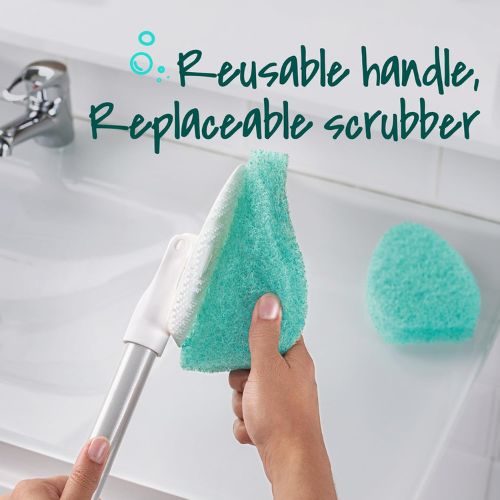 Scotch-Brite Extendable Tub & Tile Scrubber Kit, 1 Handle & 3 Scrubbers