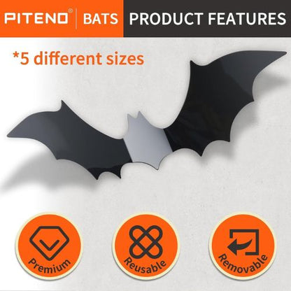 Piteno® 140Pcs Bats Halloween Decorations