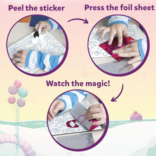Skillmatics Foil Fun Unicorn & Princess Craft Kit No Mess DIY Art Activity
