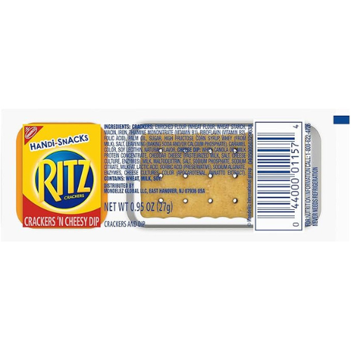 Handi-Snacks RITZ Crackers & Cheese Dip – 20 Snack Packs