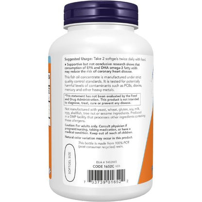 NOW Foods Supplements, Omega-3 180 EPA / 120 DHA,