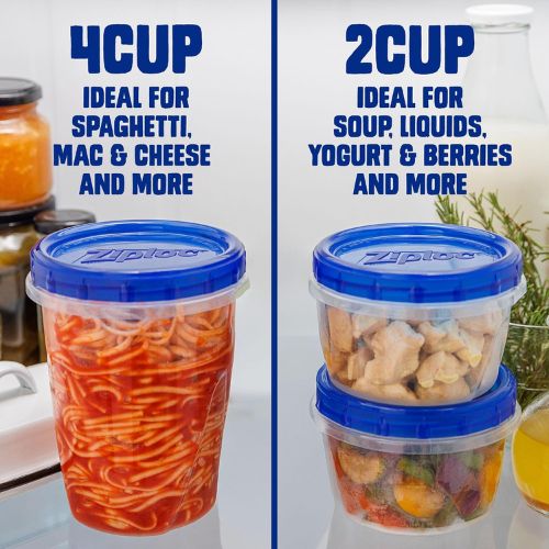 Ziploc Twist n Loc Food Storage Containers, Leak Resistant Design
