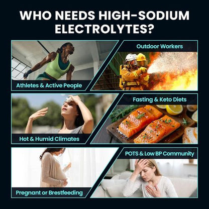 Venture Pal High Sodium Sugar Free Electrolytes Powder Packets, 16 Count