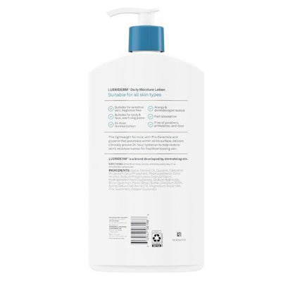 Lubriderm Daily Moisture Body Lotion + Pro-Ceramide, 32 fl. Oz, Value Size