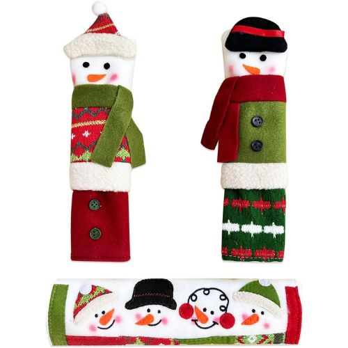 3 Piece Set Christmas Snowman Refrigerator Door