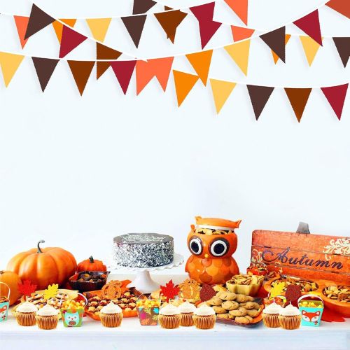 32Ft Fall Banner Decorations Triangle Flag
