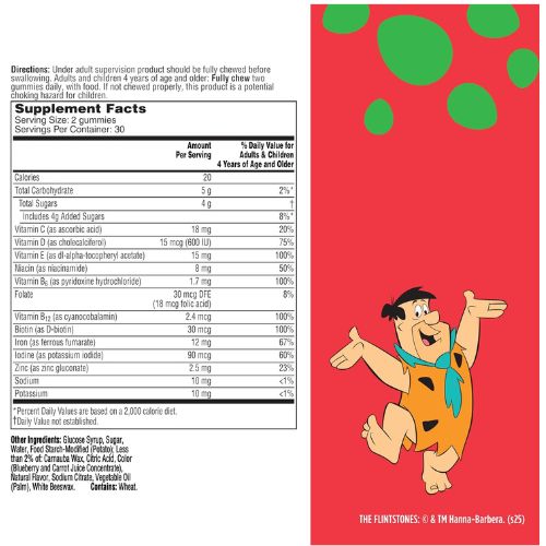 Flintstones Vitamins for Picky Kids + Iron, Kids Multivitamin Gummies 60 Gummies