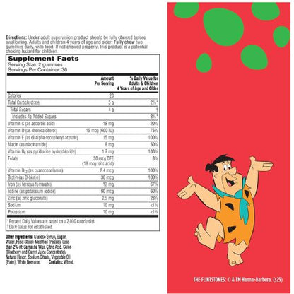 Flintstones Vitamins for Picky Kids + Iron, Kids Multivitamin Gummies 60 Gummies