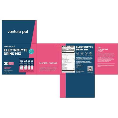 Venture Pal High Sodium Sugar Free Electrolytes Powder Packet, 30 Sticks
