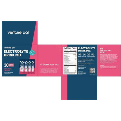 Venture Pal High Sodium Sugar Free Electrolytes Powder Packet, 30 Sticks