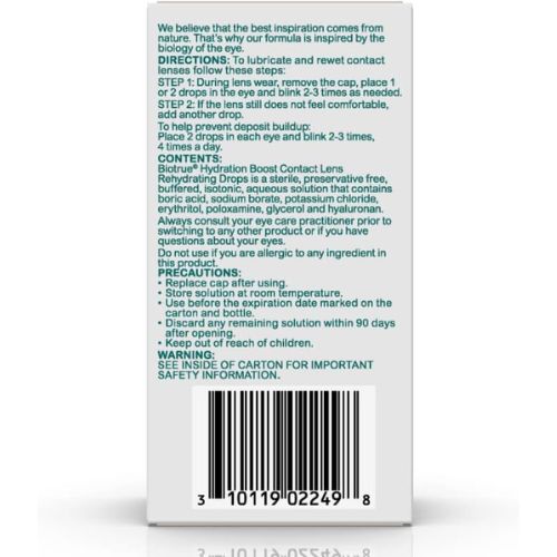 Biotrue Hydration Boost for Contacts, Lubricant Eye Drops, 0.33 Fl Oz
