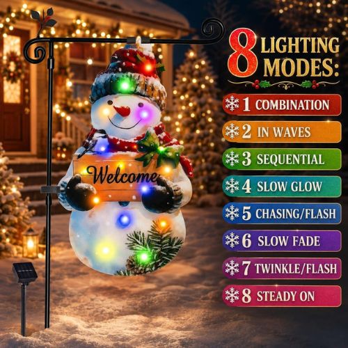 12x18 Lighted Christmas Snowman