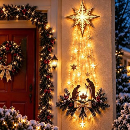 Lighted Nativity Wall Decor, Bethlehem Star of Faith，1PCS