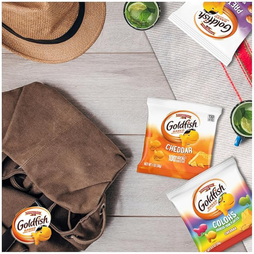 Goldfish Crackers Variety Pack – Cheddar, Colors & Pretzels, 30 Ct