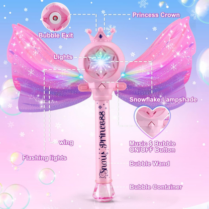 LED Bubble Wands for Kids with Music & Lights &  Birthday Gift Toys for Girls.