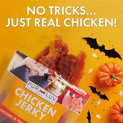 Pur Luv Chicken Jerky Treats – 16oz, 100% Real Chicken, High Protein