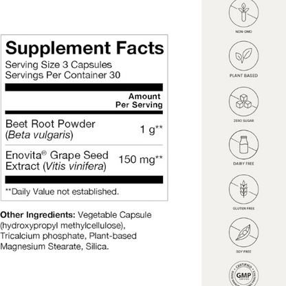 humanN SuperBeets Capsules – Heart Health Support, Non-GMO, 90ct
