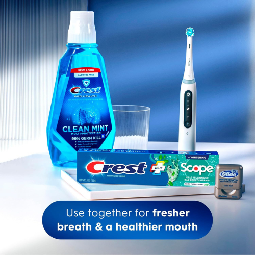 Crest + Scope Whitening Toothpaste - Pack of 3, 5.4 Oz Tubes - Anticavity Fluoride Toothpaste