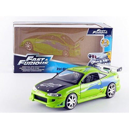 Fast & Furious 1:24 Brian's Mitsubishi Eclipse Die-Cast Car – Collectible Toy for Kids & Adults
