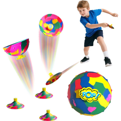 Jumping Bounce Popper Toy – 4 Pack Fidget Game for Kids & Adults,