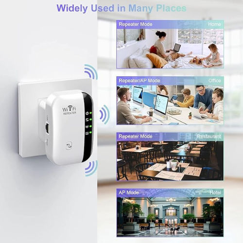 WiFi Extender Signal Booster – 5000 sq.ft, 50 Devices, Ethernet Port