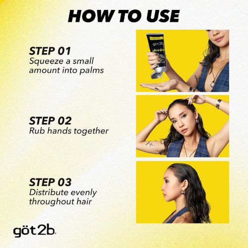Got2B Ultra Glued Hair Gel, Extra Strong Hold, 6 Fl Oz + 1.25 Fl Oz