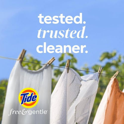 Tide Free & Gentle Liquid Laundry Detergent, 64 Loads, 84 fl oz