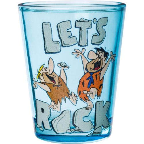 Silver Buffalo The Flintstones, 4 Pack Mini Glass Set, 1.5oz