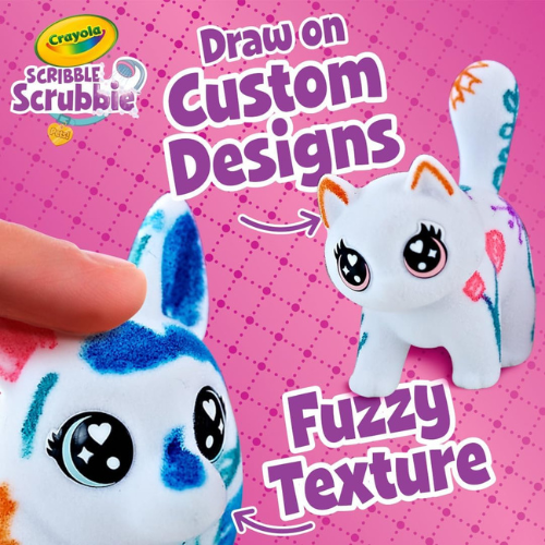 Crayola Scribble Scrubbies Tub Set with 4 Pets for Boys & Girls.