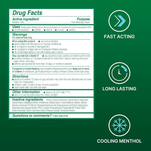 Biofreeze Pain Relief Cream for Knee, Neck, Hip, Joint, Shoulder